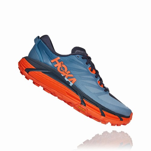 Hoka One One MAFATE SPEED 3 Trail Running Shoes For Men India Blue/Orange IN-2489